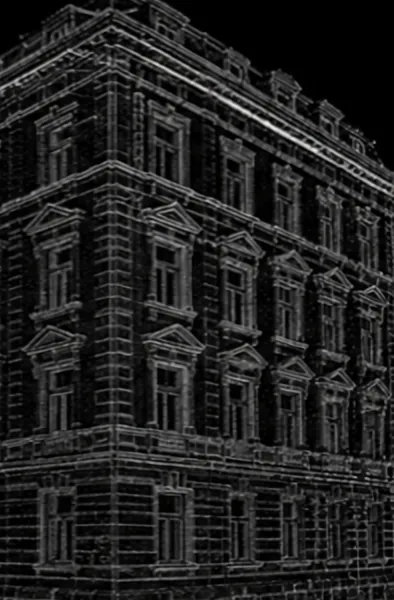 Punktwolke 7 Punktwolke desselben Wiener Eckhauses aus dem 3D-Laserscan